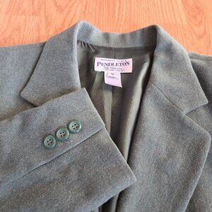 Pendleton Wool Blazer Green Classic Tailored Jacket Women’s 12